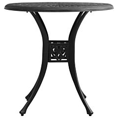 Garden Table Black 78x78x72 cm Cast Aluminium
