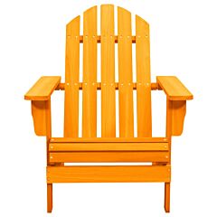 Garden Adirondack Chair Solid Fir Wood Orange