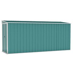 Wall-mounted Garden Shed Green 118x382x178 cm Galvanised Steel