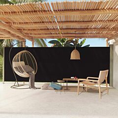 Patio Retractable Side Awning 180x600 cm Black