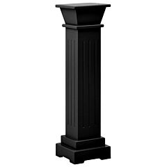 Classic Square Pillar Plant Stand Black 17x17x66 cm MDF
