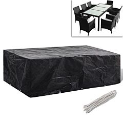 Garden Furniture Cover 8 Person Poly Rattan Set 10 Eyelets 300x140cm