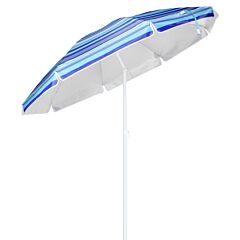 HI Beach Parasol 200 cm Blue Striped
