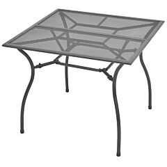 5 Piece Outdoor Dining Set with Folding Chairs Steel Anthracite