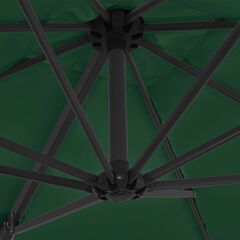 Cantilever Umbrella with Steel Pole Green 250x250 cm