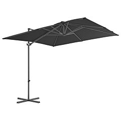 Cantilever Umbrella with Steel Pole Anthracite 250x250 cm