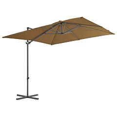 Cantilever Umbrella with Steel Pole Taupe 250x250 cm