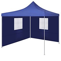 Foldable Tent with 2 Walls 3x3 m Blue