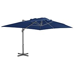 Cantilever Umbrella with Aluminium Pole 4x3 m Azure Blue