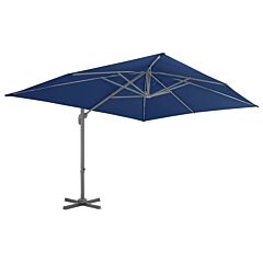 Cantilever Umbrella with Aluminium Pole 4x3 m Azure Blue