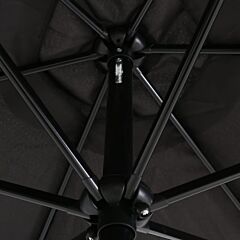 47126 vidaXL Outdoor Parasol with Metal Pole 300 cm Black
