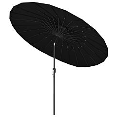 Outdoor Parasol with Aluminium Pole 270 cm Black