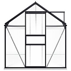 Greenhouse with Base Frame Anthracite Aluminium 9.31 m²