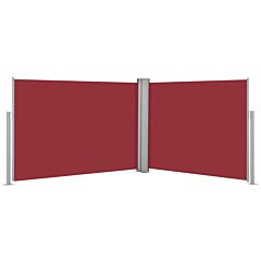 Retractable Side Awning Red 100x1000 cm
