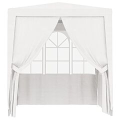 Professional Party Tent with Side Walls 2x2 m White 90 g/m² 