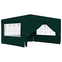 Professional Party Tent with Side Walls 4x4 m Green 90 g/m?