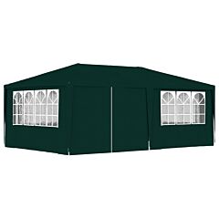 Professional Party Tent with Side Walls 4x6 m Green 90 g/m?