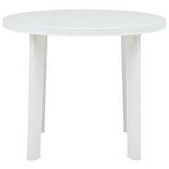 Garden Table White 89 cm Plastic