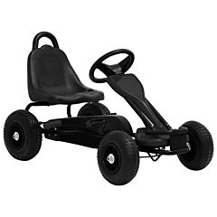 Pedal Go-Kart with Pneumatic Tyres Black