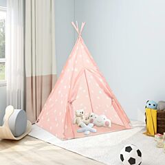 Children Teepee Tent with Bag Polyester Pink 115x115x160 cm