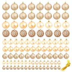 vidaXL 100 Piece Christmas Ball Set 3/4/6 cm Rose/Gold