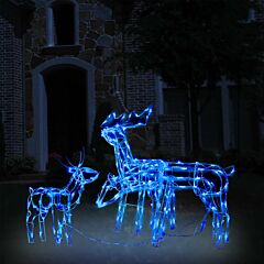 vidaXL 3 Piece Christmas Light Display Reindeers 229 LEDs