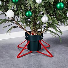 vidaXL Christmas Tree Stand Green and Red 46x46x19 cm