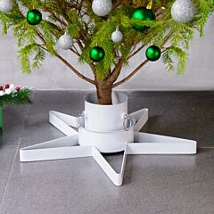 vidaXL Christmas Tree Stand White 47x47x13.5 cm