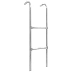 2-Step Trampoline Ladder Steel Silver 102.6 cm