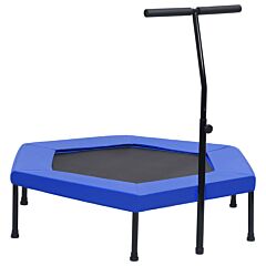 Fitness Trampoline with Handle and Safety Pad Hexagon 122 cm