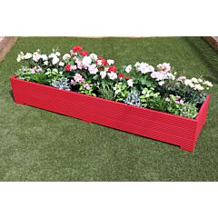 BR Garden White Wooden Planter 2m Length - 200x56x33 (cm) great for Bedding plants and Flowers + Free Gift