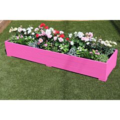 Pink Decking Wooden Planter 2m Length - 200x56x33 (cm) great for Bedding plants and Flowers
