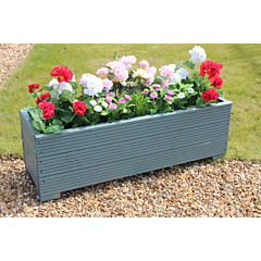 BR Garden Wild Thyme 1m Length Wooden Planter Box - 100x32x33 (cm) great for Patios and Decking + Free Gift