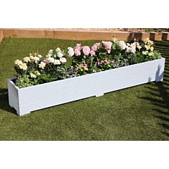 Light Blue Wooden Planter 2m Length - Wooden Planter 2m Length great for Patios and Decking