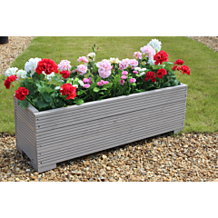 BR Garden Muted Clay 1m Length Wooden Planter Box - 100x32x33 (cm) great for Patios and Decking + Free Gift