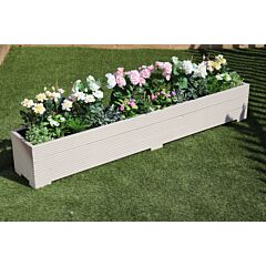 BR Garden Muted Clay Wooden Planter 2m Length - Wooden Planter 2m Length great for Patios and Decking + Free Gift