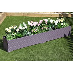 BR Garden Purple Wooden Planter 2m Length - Wooden Planter 2m Length great for Patios and Decking + Free Gift