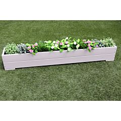 Muted Clay Outdoor Wooden Garden Planter Trough Smooth Boards  - 180x22x23 (cm)