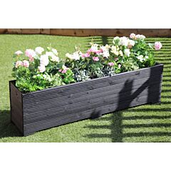 Black 5ft Wooden Planter Box - 150x32x43 (cm) great for Screening and Flowers