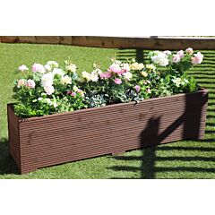 BR Garden Brown 5ft Wooden Planter Box - 150x32x43 (cm) great for Screening and Flowers + Free Gift