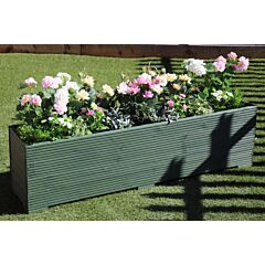 Green 5ft Wooden Planter Box - 150x32x43 (cm) great for Screening and Flowers