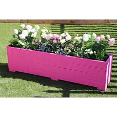 BR Garden Pink 5ft Wooden Planter Box - 150x32x43 (cm) great for Screening and Flowers + Free Gift