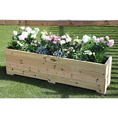 BR Garden Pine Decking 5ft Wooden Planter Box - 150x32x43 (cm) great for Screening and Flowers + Free Gift