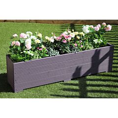 BR Garden Purple 5ft Wooden Planter Box - 150x32x43 (cm) great for Screening and Flowers + Free Gift