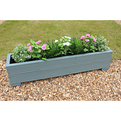 Wild Thyme 1m Length Wooden Planter Box - 100x22x23 (cm) great for Balconies and Small Herb Gardens