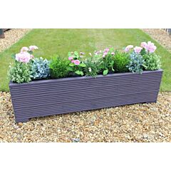 BR Garden Purple 4ft Wooden Trough Planter - 120x32x33 (cm) great for Patios and Decking + Free Gift