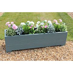 BR Garden Wild Thyme 4ft Wooden Trough Planter - 120x32x33 (cm) great for Patios and Decking + Free Gift