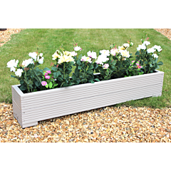BR Garden Muted Clay 4ft Wooden Trough Planter - 120x22x23 (cm) great for Balconies and Small Herb Gardens  + Free Gift