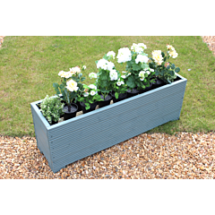 BR Garden Wild Thyme 4ft Wooden Trough Planter - 120x32x43 (cm) great for Screening and Flowers + Free Gift