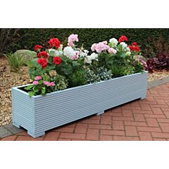 BR Garden Light Blue 5ft Wooden Planter Box - 150x32x33 (cm) great for Patios and Decking + Free Gift